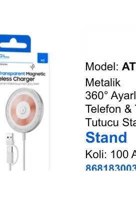 ACL ATD-01 Wireless Şarj Standları