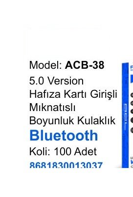 ACL ACB-38 Kulaklıklar - 5.0 Version Hafıza Kartı Girişli Mıknatıslı Boyunluk Kulaklık Bluetooth