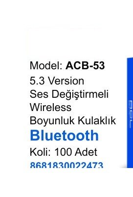 ACL ACB-53 Kulaklıklar - 5.3 Version Ses Değiştirmeli Wireless Boyunluk Kulaklık Bluetooth