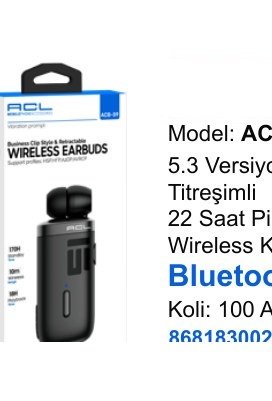 ACL ACB-61 Kulaklıklar - 5.3 Versiyon Titreşimli 22 Saat Pil Süreli Wireless Kulaklık Bluetooth