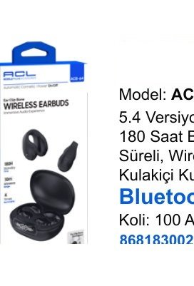 ACL ACB-66 Kulaklıklar - 5.4 Versiyon 180 Saat Bekleme Süreli, Wireless Kulakiçi Kulaklık Bluetooth