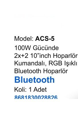ACL ACS-5 Hoparlörler