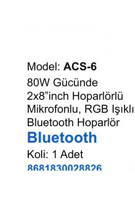 ACL ACS-6 Hoparlörler