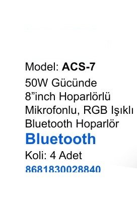 ACL ACS-7 Hoparlörler