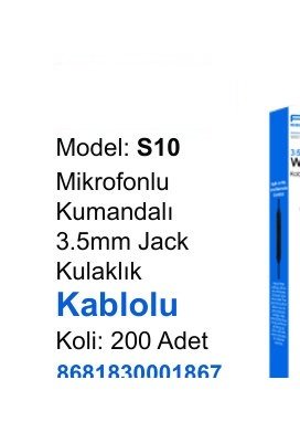 ACL S10 Kulaklıklar - Mikrofonlu Kumandalı 3.5mm Jack Kablolu