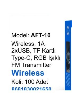 ACL AFT-10 Araç Şarj Ürünleri - Wireless, 1A 2xUSB, TF Kartlı Type-C, RGB Işıklı FM Transmitter Wireless