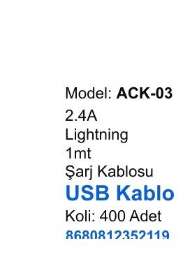 ACL ACK-03 Şarj Kabloları - 2.4A Lightning 1mt USB Kablo