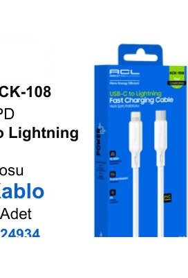 ACL ACK-108 Şarj Kabloları - 27Watt, PD USB-C to Lightning 1mt