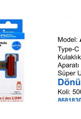 ACL ACPT-07 Dönüştürücü ve Aparatlar - Dönüştürücü ve Aparatlar