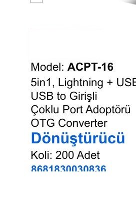 ACL ACPT-16 Dönüştürücü ve Aparatlar - 5in1, Lightning + USB-C + USB to Girişli Çoklu Port Adoptörü OTG Converter Dönüştürücü