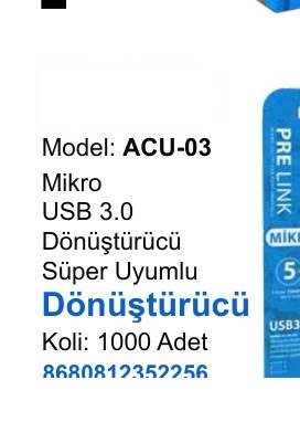 ACL ACU-03 Dönüştürücü ve Aparatlar