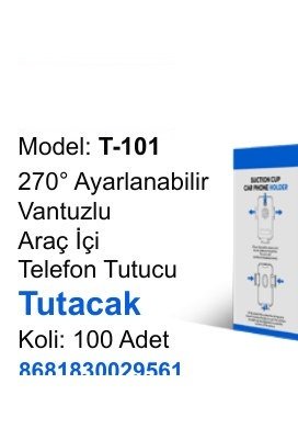 ACL T-101 Telefon Tutucular - 270° Ayarlanabilir Vantuzlu Araç İçi Telefon Tutucu Tutacak
