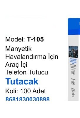 ACL T-105 Telefon Tutucular - Manyetik Havalandırma İçin Araç İçi Telefon Tutucu Tutacak