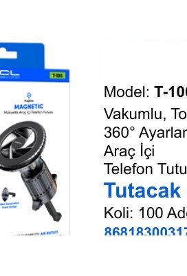 ACL T-106 Telefon Tutucular - Vakumlu, Torpido İçin 360° Ayarlanabilir Araç İçi Telefon Tutucu Tutacak