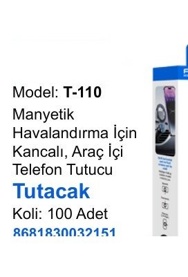 ACL T-110 Telefon Tutucular - Manyetik Havalandırma İçin Kancalı, Araç İçi Telefon Tutucu Tutacak
