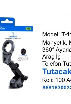 ACL T-114 Telefon Tutucular - Manyetik, MagSafe 360° Ayarlanabilir Araç İçi Telefon Tutucu Tutacak