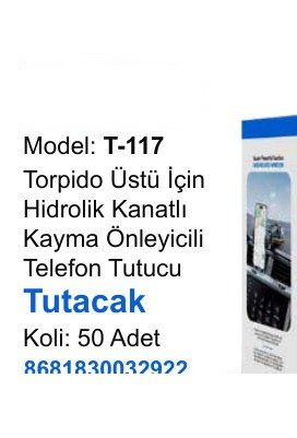 ACL T-117 Telefon Tutucular - Torpido Üstü İçin Hidrolik Kanatlı Kayma Önleyicili Telefon Tutucu Tutacak