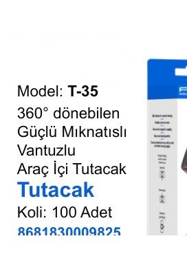 ACL T-35 Telefon Tutucular - 360° dönebilen Güçlü Mıknatıslı Vantuzlu Araç İçi Tutacak Tutacak