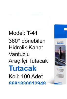 ACL T-41 Telefon Tutucular - 360° dönebilen Hidrolik Kanat Vantuzlu Araç İçi Tutacak Tutacak