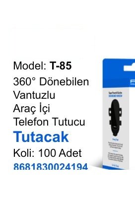 ACL T-85 Telefon Tutucular - 360° Dönebilen Vantuzlu Araç İçi Telefon Tutucu Tutacak
