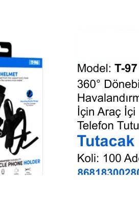 ACL T-97 Telefon Tutucular - 360° Dönebilen Havalandırma İçin Araç İçi Telefon Tutucu Tutacak
