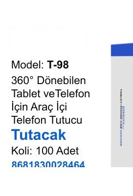 ACL T-98 Telefon Tutucular - 360° Dönebilen Tablet veTelefon İçin Araç İçi Telefon Tutucu Tutacak