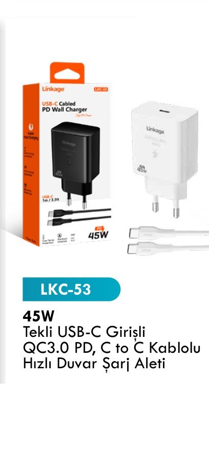 LINKAGE LKC-53 Seyahat ve Duvar Şarj Aletleri