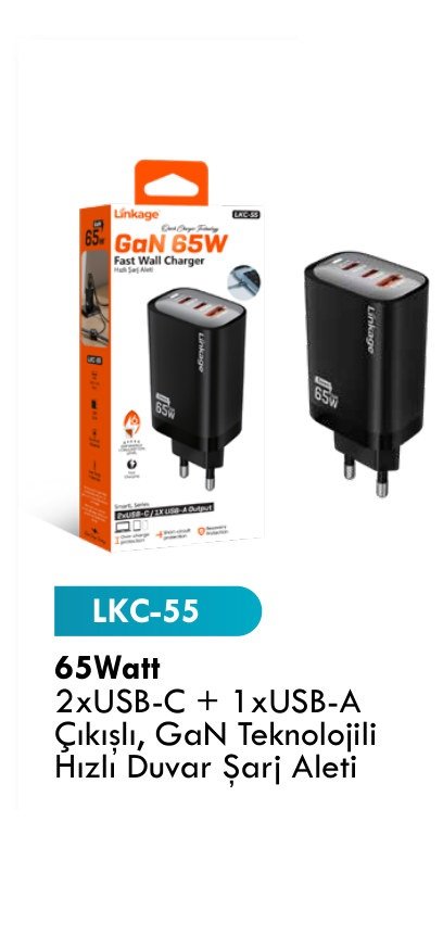 LINKAGE LKC-55 Seyahat ve Duvar Şarj Aletleri