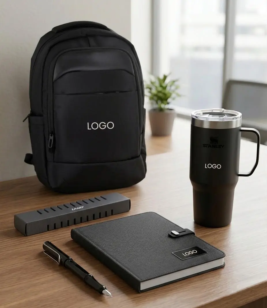 TOPTAN POWERBANK WK-2003 Kurumsal Hediye Setleri ve Welcome Kitler - Kurumsal sırt çantası, termos kupa, notebook, kalem ve USB hub içeren welcome kit konseptli kurumsal hediye seti.