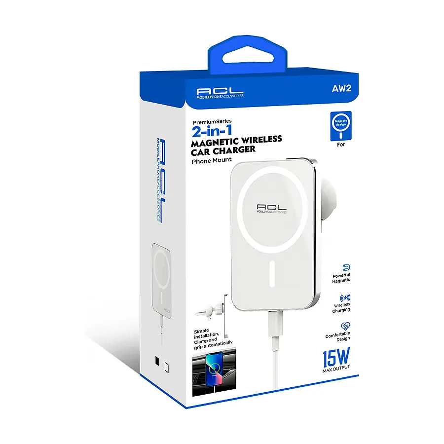 AW2 - 2in1 15 Watt Wireless Şarj Standı - Toptan Kablosuz Şarj ürün görseli