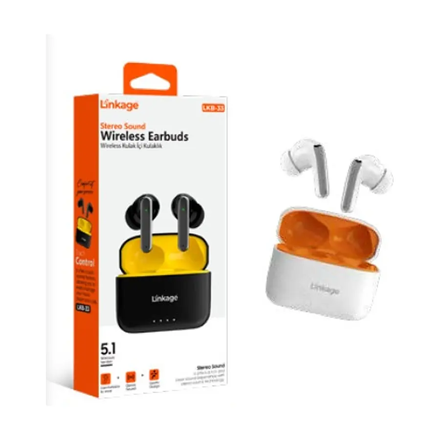 LKB-33 - Bluetooth Wireless V5.1 Dokunmatik Kontrollü Kablosuz Kulak İçi Kulaklık - Toptan Kulaklık ürün görseli