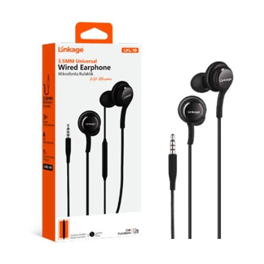 LKL-19 - Kablolu Kumandalı Mikrofonlu 3.5mm Jack Kulaklık - Toptan Kulaklık ürün görseli