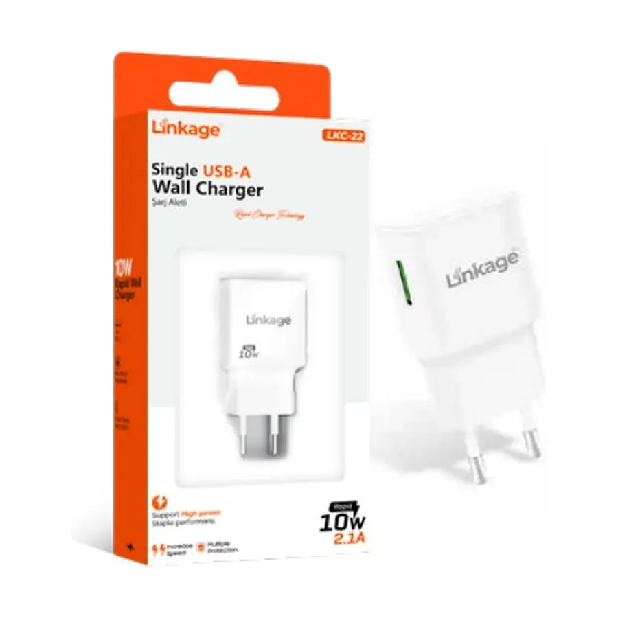 LKC-22 - 2.1Amper 10Watt 1xUSB-A Çıkışlı Seyehat Şarj Aleti - Toptan Şarj Aleti ürün görseli