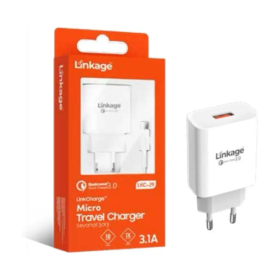 LKC-29 - Mikro Kablolu 3.1A, 18Watt 1XUSB-A Duvar Şarj Aleti - Toptan Şarj Aleti ürün görseli
