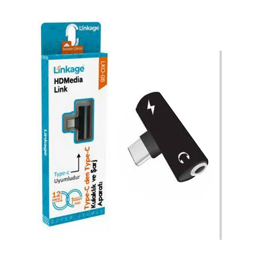 LKO-08 - Type-C’den Type-C Kulaklık ve Şarj Aparatı Süper Uyumlu - Toptan Telefon Aparatı ürün görseli