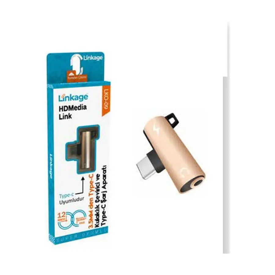 LKO-09 - 3.5mm’den Type-C Kulaklık çevirici ve Şarj Aparatı Süper Uyumlu - Toptan Telefon Aparatı ürün görseli