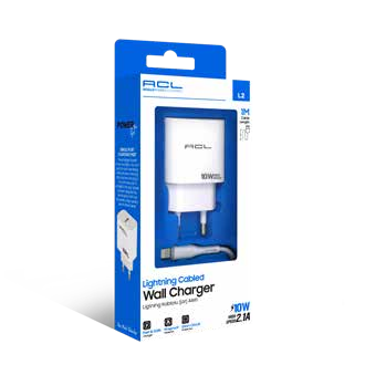 L2 - 2.1A 10 Watt 1xUSB 1mt Lightning Kablo Seyahat Şarj - Toptan Şarj Aleti ürün görseli